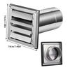 Exterior Wall Air Vent Cover Cap Duct Grill Square Vents Extractor Ventilation Cover Stainless Steel Air Vent Duct Grill