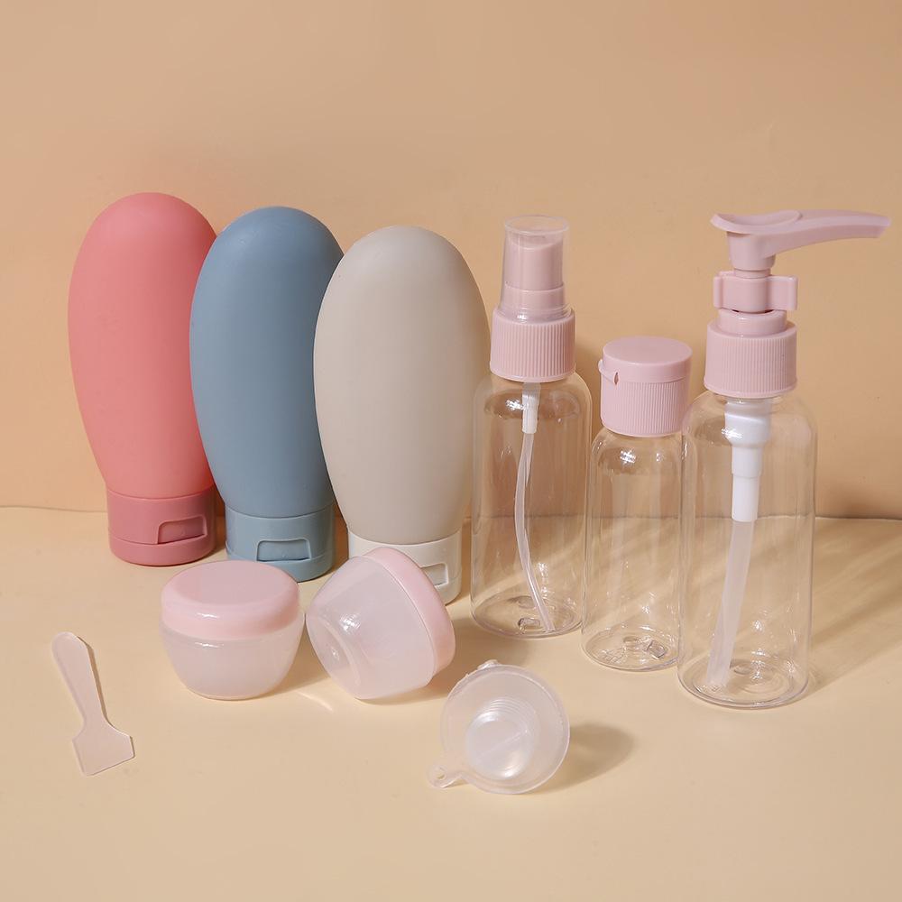 11 st Reseåterfyllningsbar Flaska Set Återfyllningsbar Spray Lotion Schampo Dusch Rör Tappning Påfyllning Kosmetisk