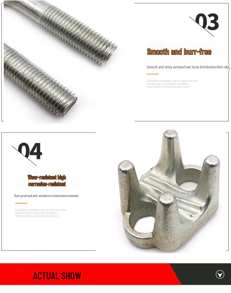 Galvanized U-Clip Wire Holder with GB Card Head