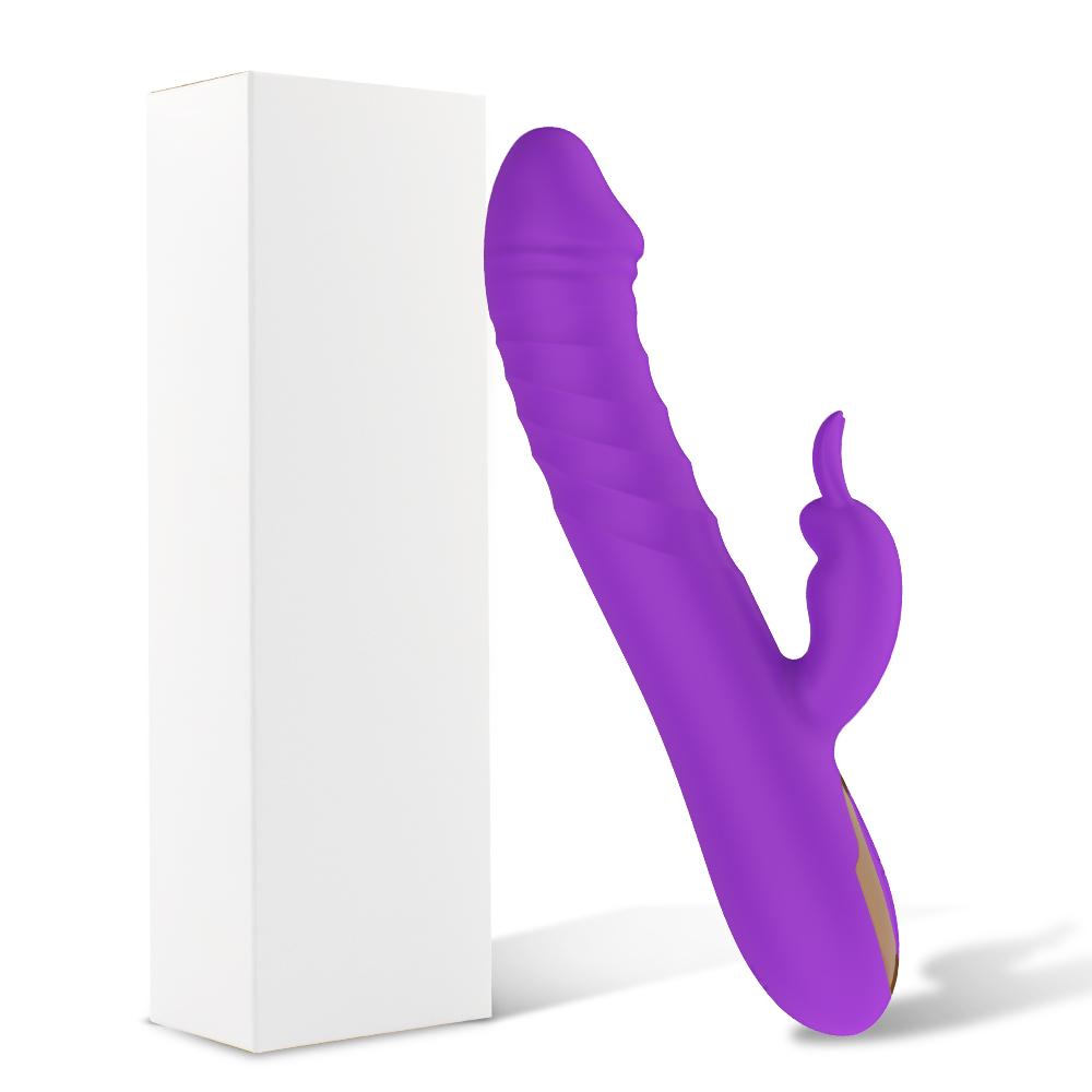 Powerful G Spot Rabbit Vibrators Nipple Clitoris Vagina Stimulator Thrusting Telescopic Dildo Massager Sex Toys for Women Female