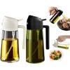 2 In 1 Olive Oil Dispenser Glass Olive Oil Sprayer for Cooking – Bottle for Air Fryer Accessories,Salad, BBQ,Kitchen Gadgets