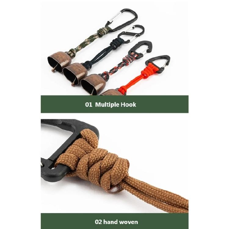 Bear Bells Outdoor Metal Pendant Keychains Camping Hiking Bear Protections Loud Cowbell For Outdoor Activity
