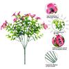 12 Pcs Artificial Pansy Flowers Outdoor UV Resistant Faux Silk Flowers Colorful Faux Pansies for Planter Window Box Front Porch Yard Patio Decor