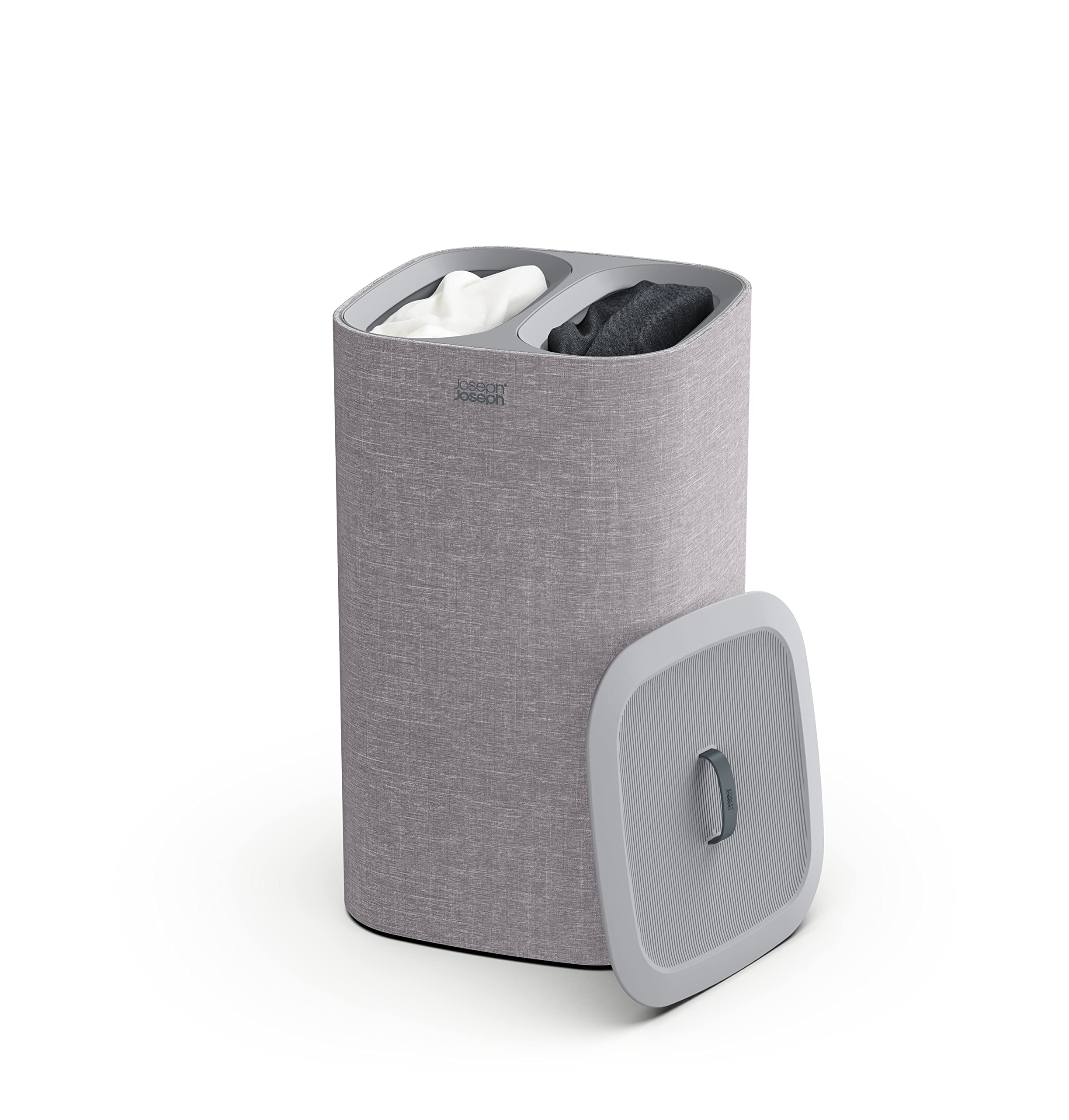 

Корзина для разделения белья Joseph Joseph Tota 60 литров с 2 мешками для белья с ручками Серая 50001 Крышка, (съемный) - [Подлинный продукт] серый