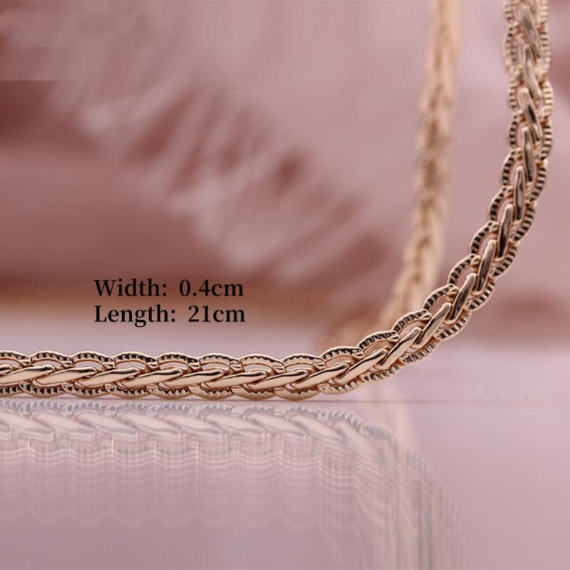 Rose Gold Color Bracelet Italian Craft Handmade Bracelet For Both Women And Man Chain