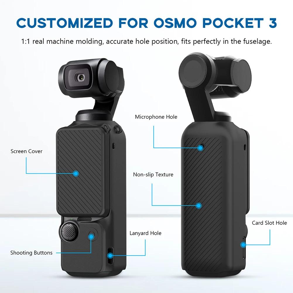 Silicone Case For DJI OSMO Pocket 3 Gimbal Camera Handle Lens Protective Cover Body Skin Sleeve for DJI Osmo Pocket3 Accessories