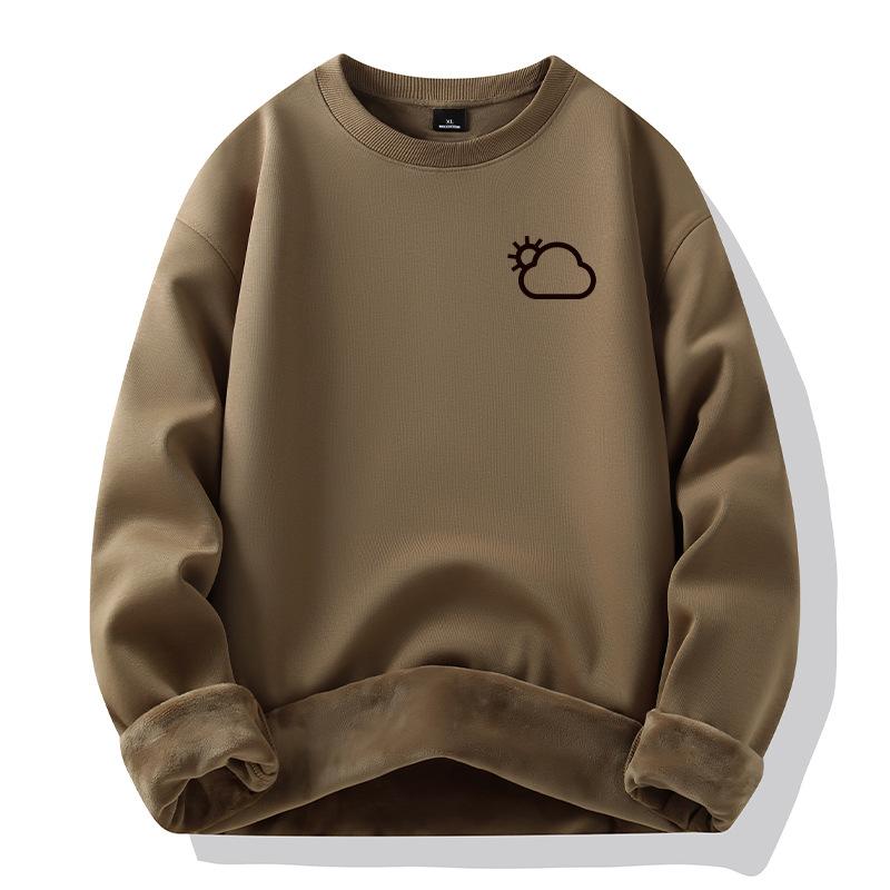 Men's Hoodie Loose Round Neck Sweatshirt Casual Hundred Sweatshirt Trendy Jacket