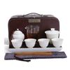 Chaxun Mutton-Fat Jade Porcelain Travel Tea Set
