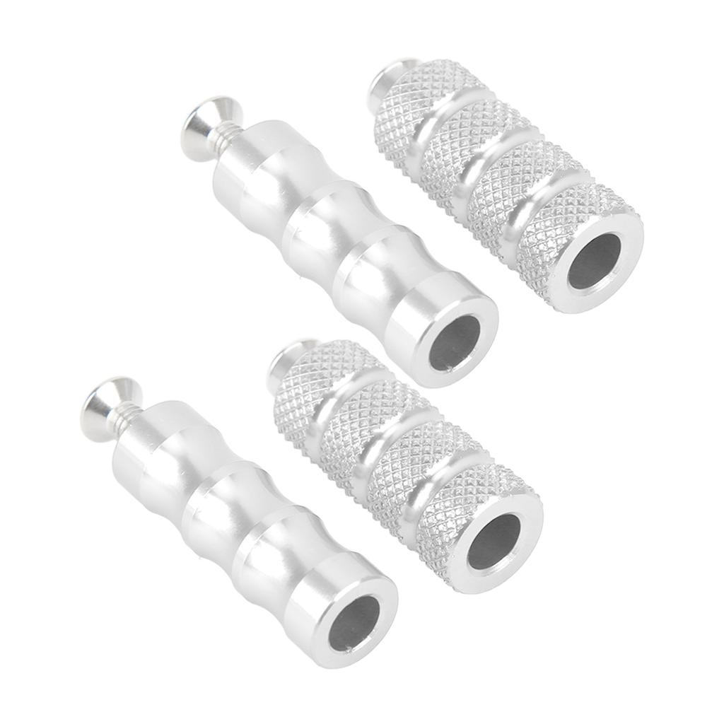 2 Pair Motorcycle Brake Foot Peg CNC Process Plating Precise Fit For M6 6mm Mounting Bolts Motorbike