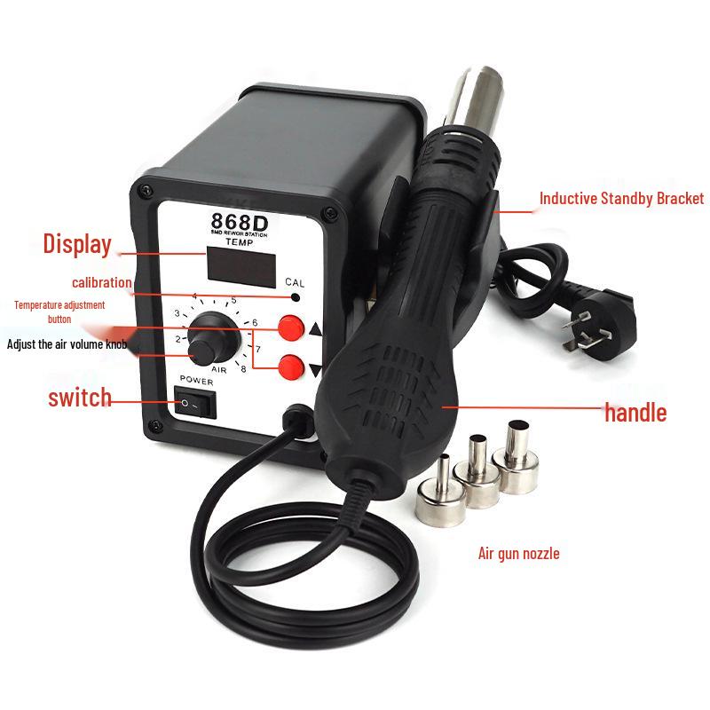 Neutral 8586 Two-in-One Hot Air Gun & Soldering Station, 858D/868D Models, Free Shipping
