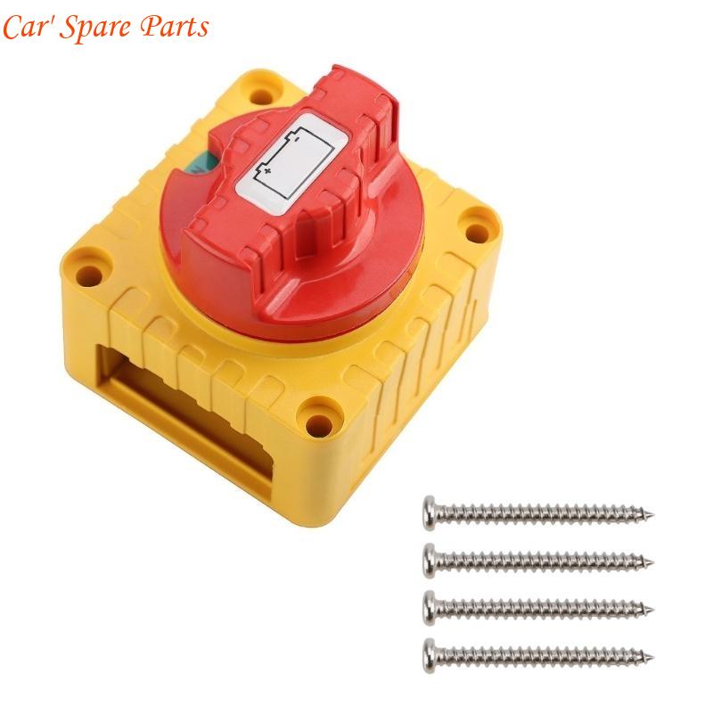 

Y4UA Battery Isolator Disconnect Selectors Switch Cut Off Power Switch 12V/24V 300A жёлтый
