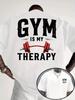 2026 Summer Unisexs Gym Letter Barbell Printed Round Neck Tshirt Soft And Breathable Fitness 100 Cotton Sports Short Sleeve