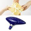 12 Holes Alto C Porcelain Ocarina with Holder Gift Box Lanyard Mini Wind Instrument for Beginners