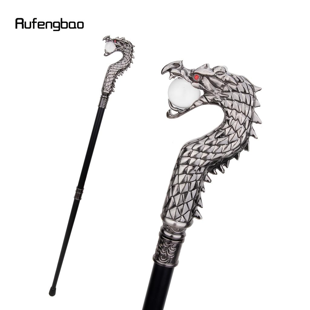 1 stück Drachenkopf Beißen Ball Mode Spazierstock Dekorativer Stock Cosplay Vintage Party Modische Spazierstock Crosier