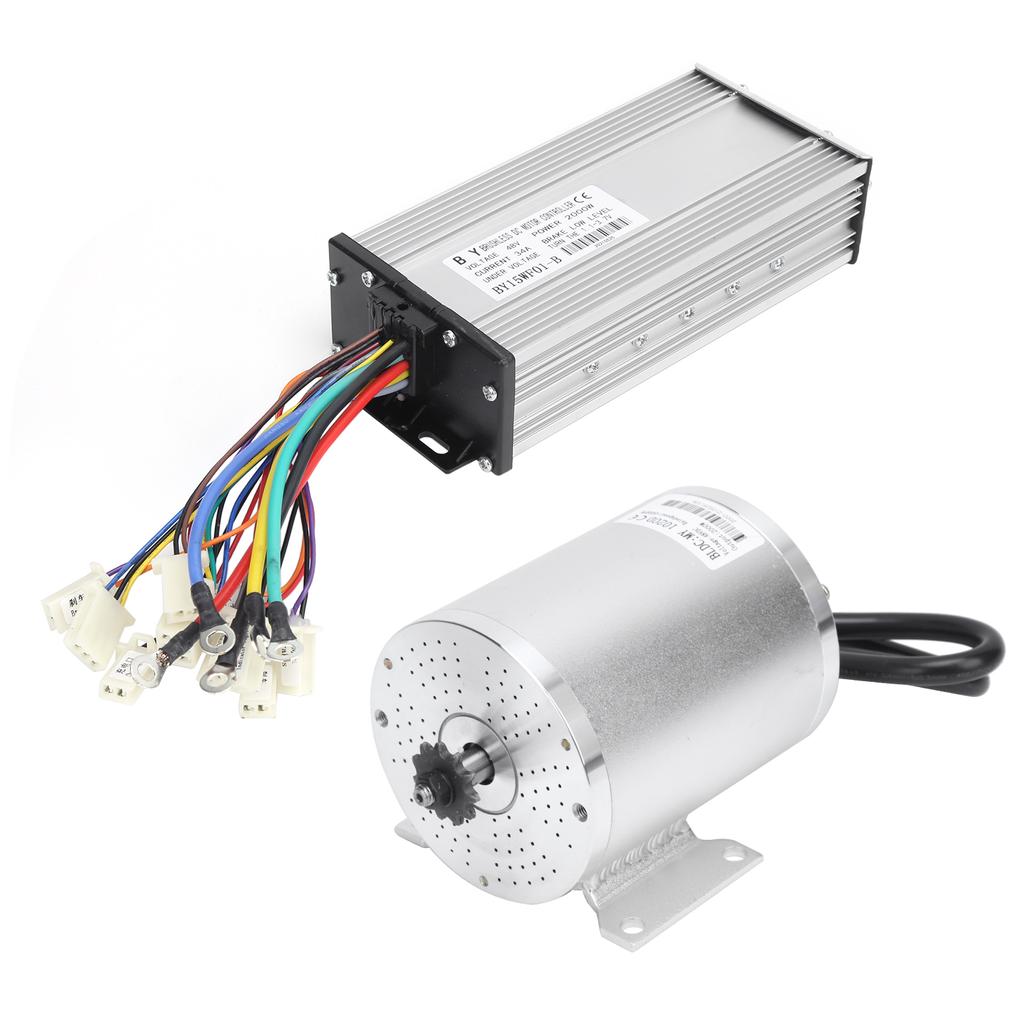 48V 2000W Bürstenloser Motor mit Controller 3 Geschwindigkeiten Rückwärtsgas Elektroroller-Kit