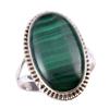 Natural Malachite Gemstone 925 Solid Sterling Silver Jewelry Ring Size 8 j2k54