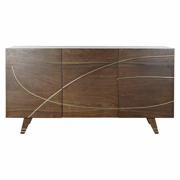 Buffet Acacia - Modèle - Couleur principale: Blanc - 3 portes - Bois massif - Design moderne