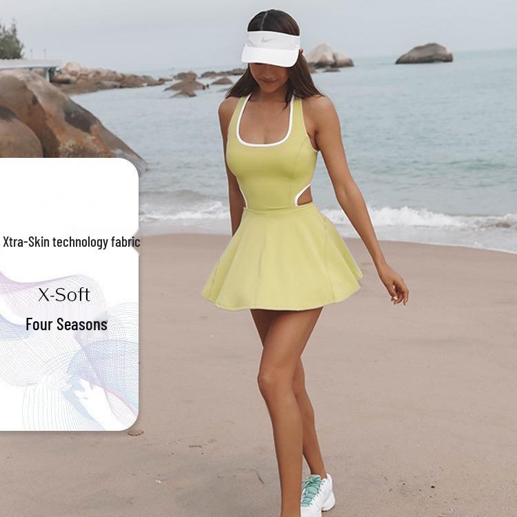 Women's European & American Style Tennis & Yoga One-Piece: Outdoor Sport & Fashion Training Suit