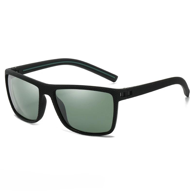 Fshionable Square Large Frame Riding Sunglasses New Men's Sports Polarized Sunglasses Outdoor Driving UV Resistant Sunglasses