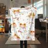 1PC Coco-chan Print Flannel Blanket, High quality All Seasons, Home Decor, Warmth and Comfort, Perfect for Christmas Gifts