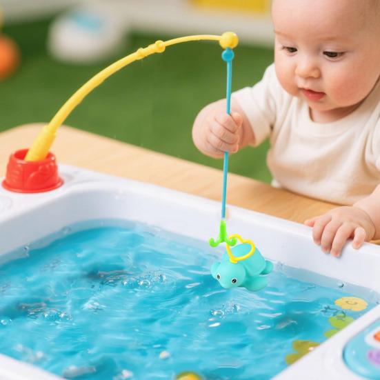 20Pcs Duck Fishing Toys Bath Time Toys for Kids Floating Fishing Games Beach Pool Games Indoor Outdoor Fun Gift for Children