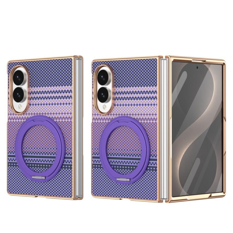 Case Galaxy Z Fold8 Fold7 Fold6 Rotating Magnetic Wireless Charging Kickstand Kevlar Texture Protective Cover
