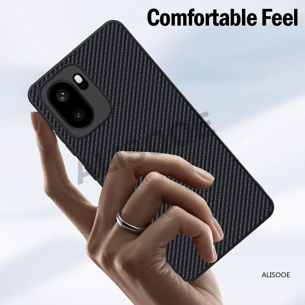 Dla Oneplus Ace 6 Ace6 Etui Pokrowiec Tekstura Włókna PU Skóra Twardy Plastik Pełna Ochrona Nakładka na Telefon Capa Funda