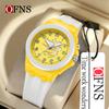 OFNS New 6106 Fashion Student Quartz Watch with Twelve Constellation Pattern Waterproof Night Light Student Quartz Watch