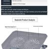 N99 Laptop Cooling Base with Adjustable Height for 14-Inch Devices
