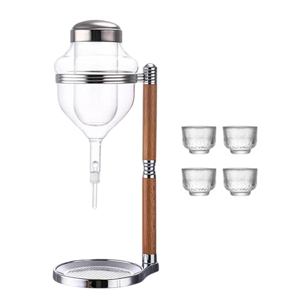 Glasses Sake Set for Barware Warmer or Cold Wine Argent