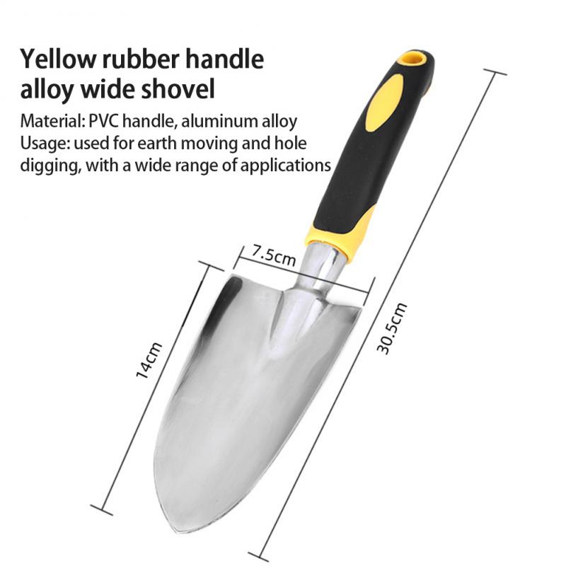 Bahçe Küreği Beş dişli Tırmık Küçük Kürek Çift Amaçlı Çapa Açık Alan Dikim Aksesuarları Siyah Kauçuk Saplı Alet Seti
