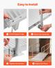 Wheelchair Ramp with Handrails, 1806 x 830 mm, Heavy Duty Wide Aluminum Wheelchair Ramp with Adjustable Legs, 453.6 kg Capacity, Portable Threshold