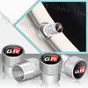 4Pcs/Set GR Sport Logo Car Styling Wheel Tire Valve Air Caps Stem Dustproof Cover For Toyota GR Gazoo Racing Sport Prius Camry