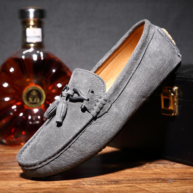 Autumn new leather Doudou shoes breathable lazy shoes personalized driving shoes