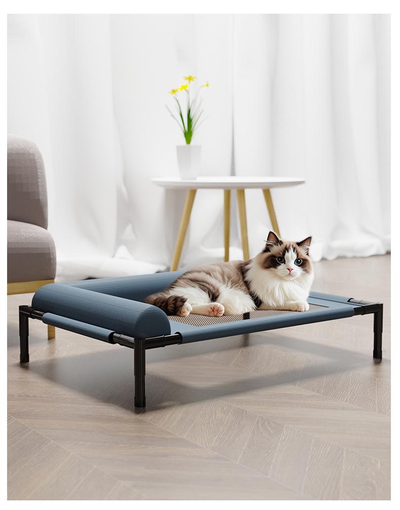 Universal Pet Bed: Foldable, Breathable, Off-Ground, Removable & Washable for Cats & Dogs in All Seasons