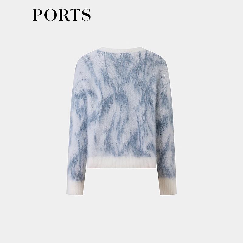 PORTS Women's Knitted Long-Sleeve Round Neck Sweater