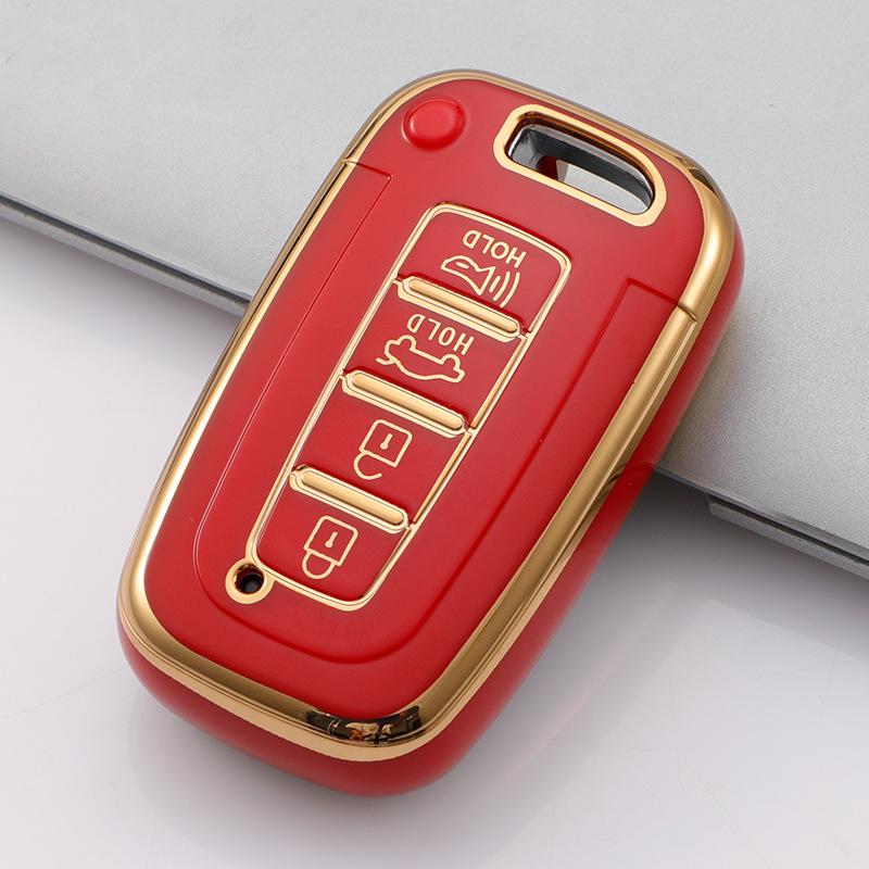 Hyundai Elantra 12th Gen, ix35, Sonata 8 Key Cover - Drop-Proof Protection with Full Shell and Buckle.