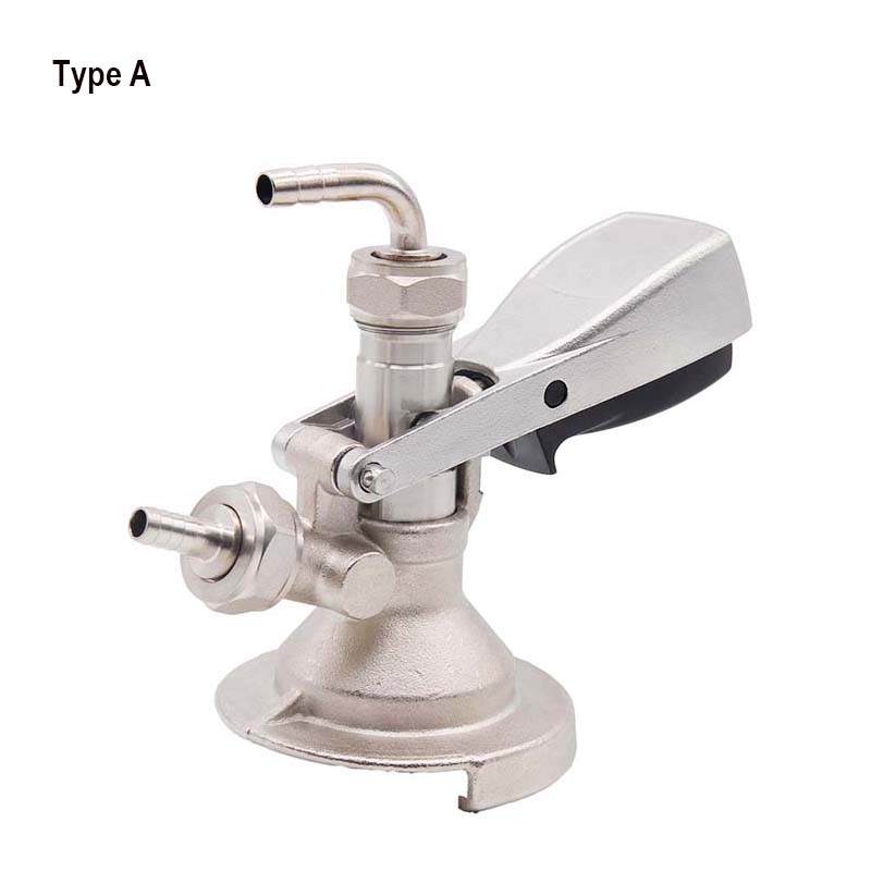 Draft Beer Homebrew Keg Coupler Beer Dispenser Type S/D/A/G Brass Body Stainless Probe Hose Barb Push In Fitting 7