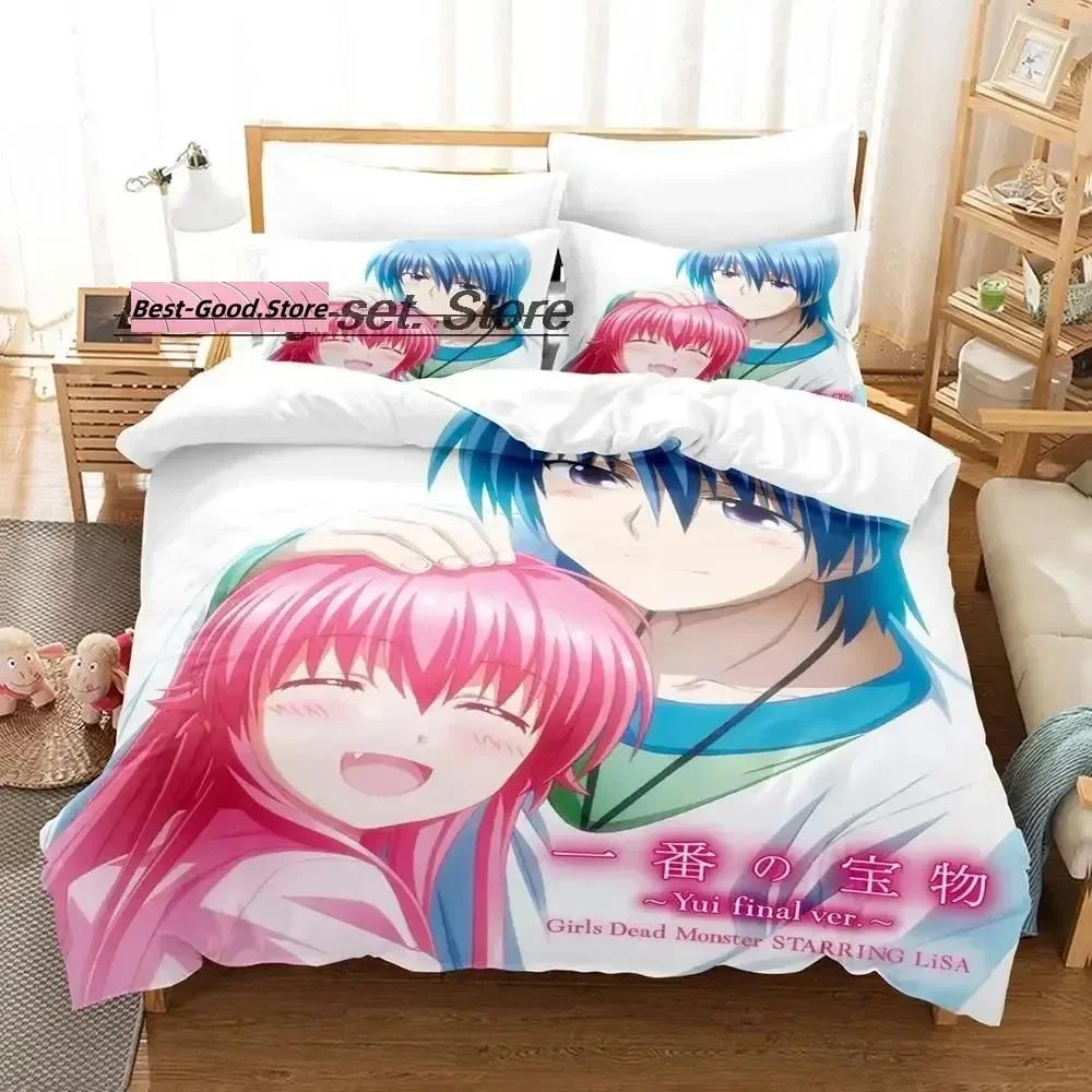 Top  Angel Beats Bedding Set Duvet Cover Full Queen King Size Pillowcase Bed Printed Bed Set Aldult Kid Bedroom Single Twin