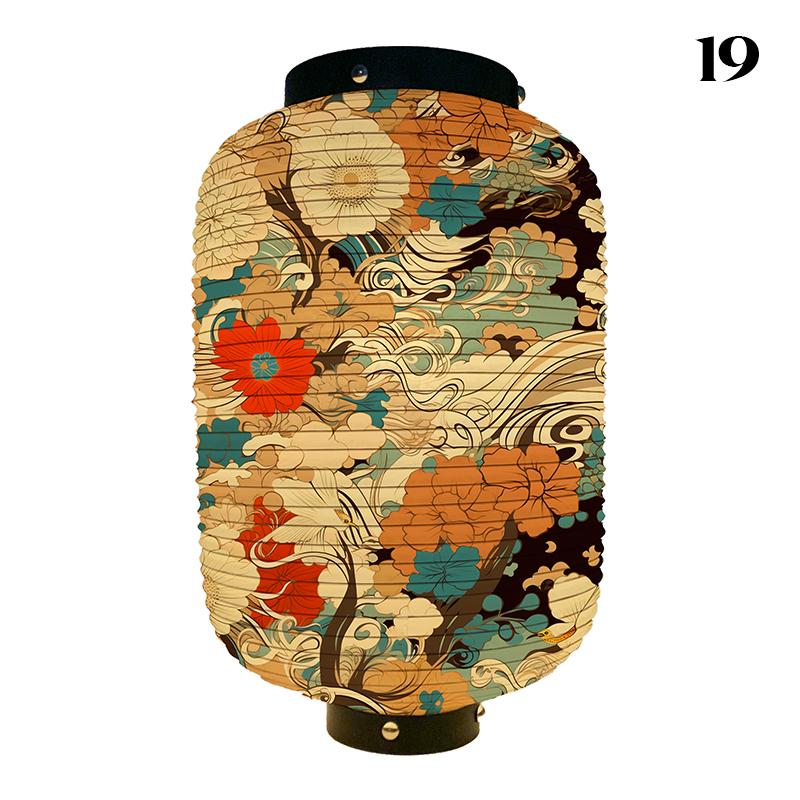 Luxury New Japanese Lanterns Classic Japan Wave Printed Pub Restaurant Hotel Decoration Festival New Year Party Hangings Lantern