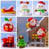 Mini Christmas Figurines Santa Clause Cartoon Snowman Statue Gift Miniature Knick-knacks