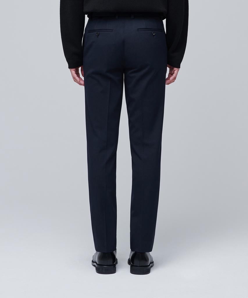 Musinsa Standard Heavyweight Fleece-Lined Tapered Hidden Elastic Waist Length Slacks [Navy]