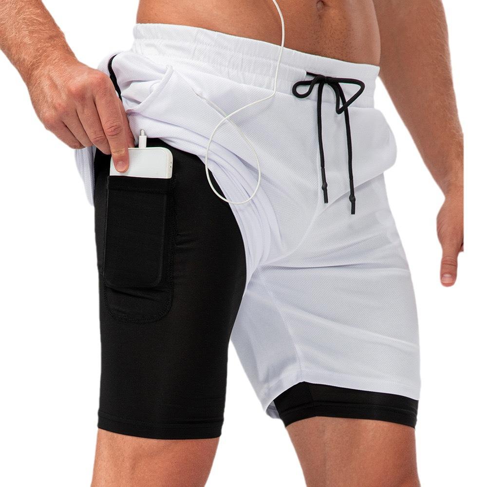 Men's PRO Breathable Mesh Double Layer Quick-Dry Loose Fit Running Shorts