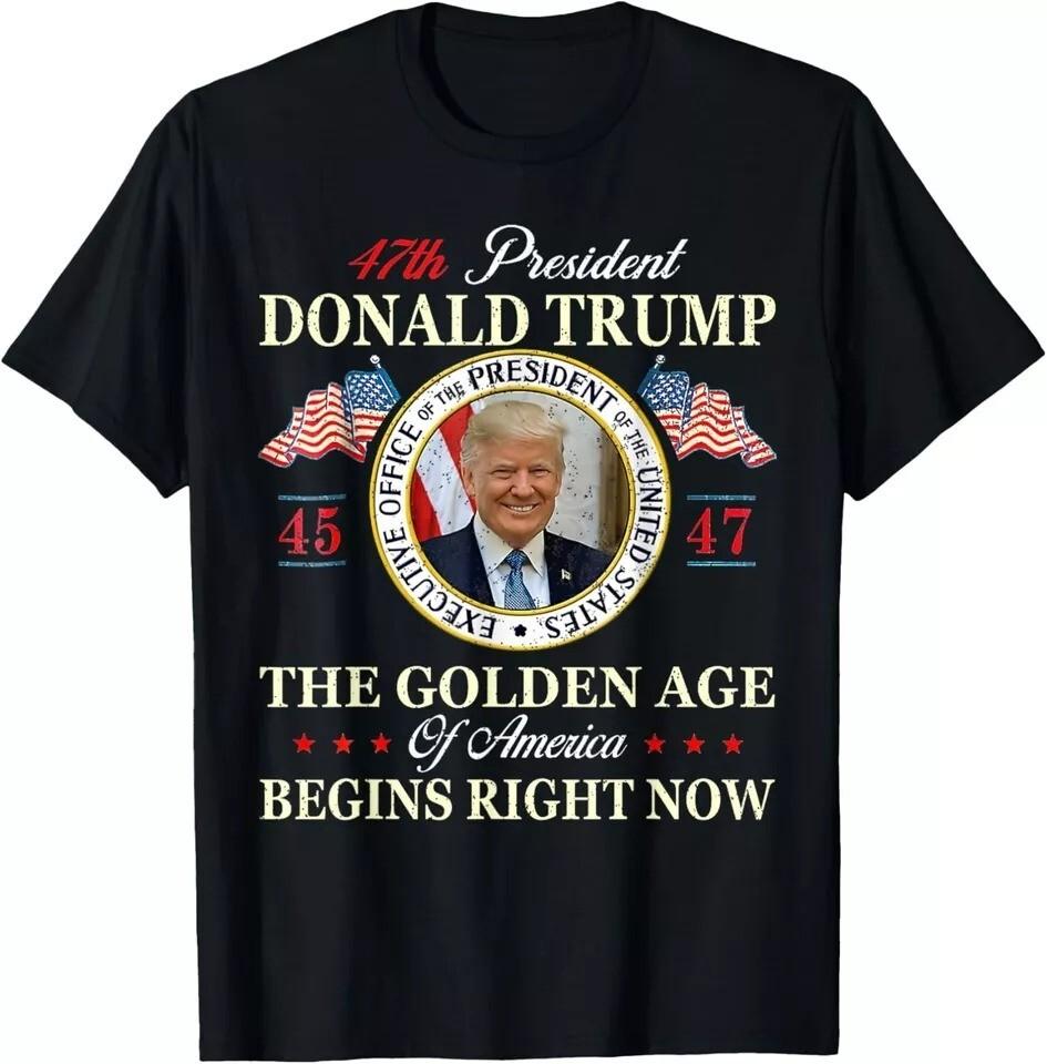 

The Golden Age Of America Begins Right Now Trump President T-Shirt Unisex T-Shirt L