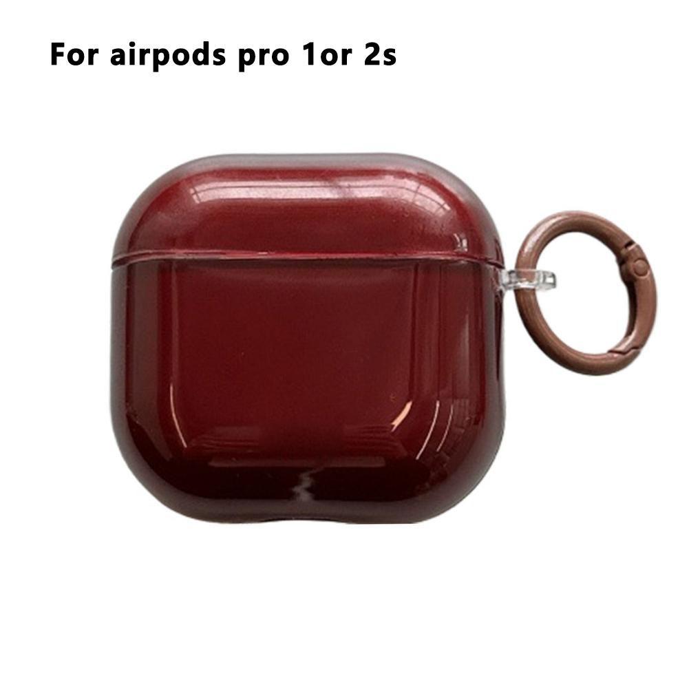 

For Advanced Retro Solid Color Dustproof Earphone Case with Ring for Airpods 1 2 Pro Pro2 Pro3 Airpods 3 Airpods 4