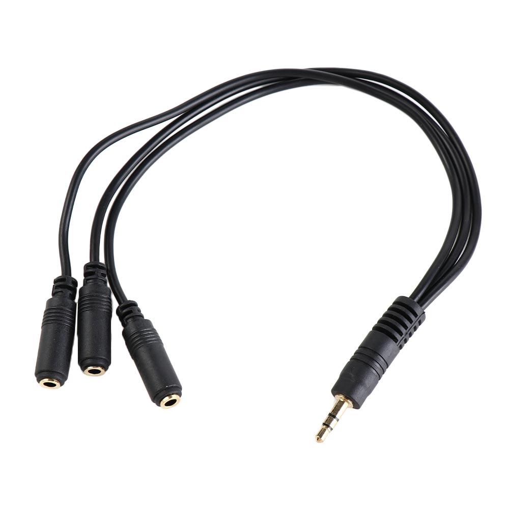 Earphone Mic Audio Adapter Cord Headset Splitter Cable 3.5mm Splitter Cable Stereo Splitter Wire