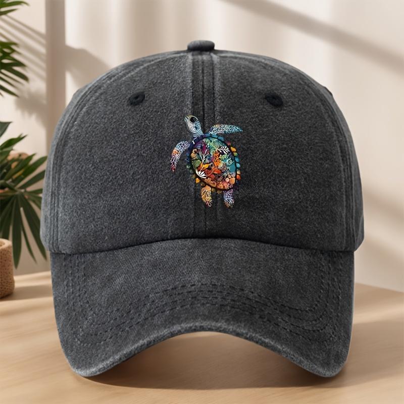 Soft Baseball Cap Soft Adjustable Breathable Polyester VintageInspired Washed Baseball Cap with Colorful Sea