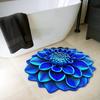 3D Realistic Flower Pattern Absorbent Mat Non-Slip Floral Rug Plush Velvet Floor Mat for Bedroom Kitchen Bathroom Sofa Coffee Table