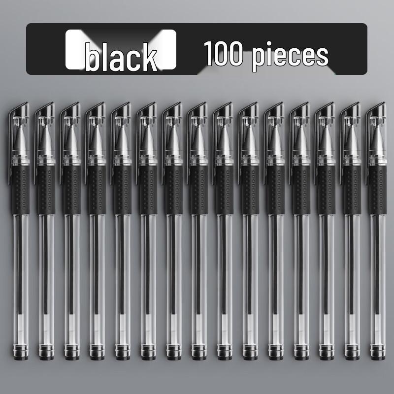 Shu Xing 0.5mm Black Quick Dry Bullet Tip Gel Pen, 100-Pack