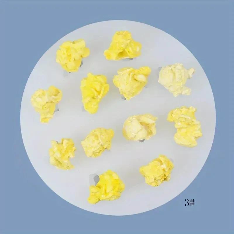 1 Stück Popcorn-förmige Silikonform Süßigkeiten Schokolade Gelee Kuchen Backen DIY Schokoladenbacken Silikonform